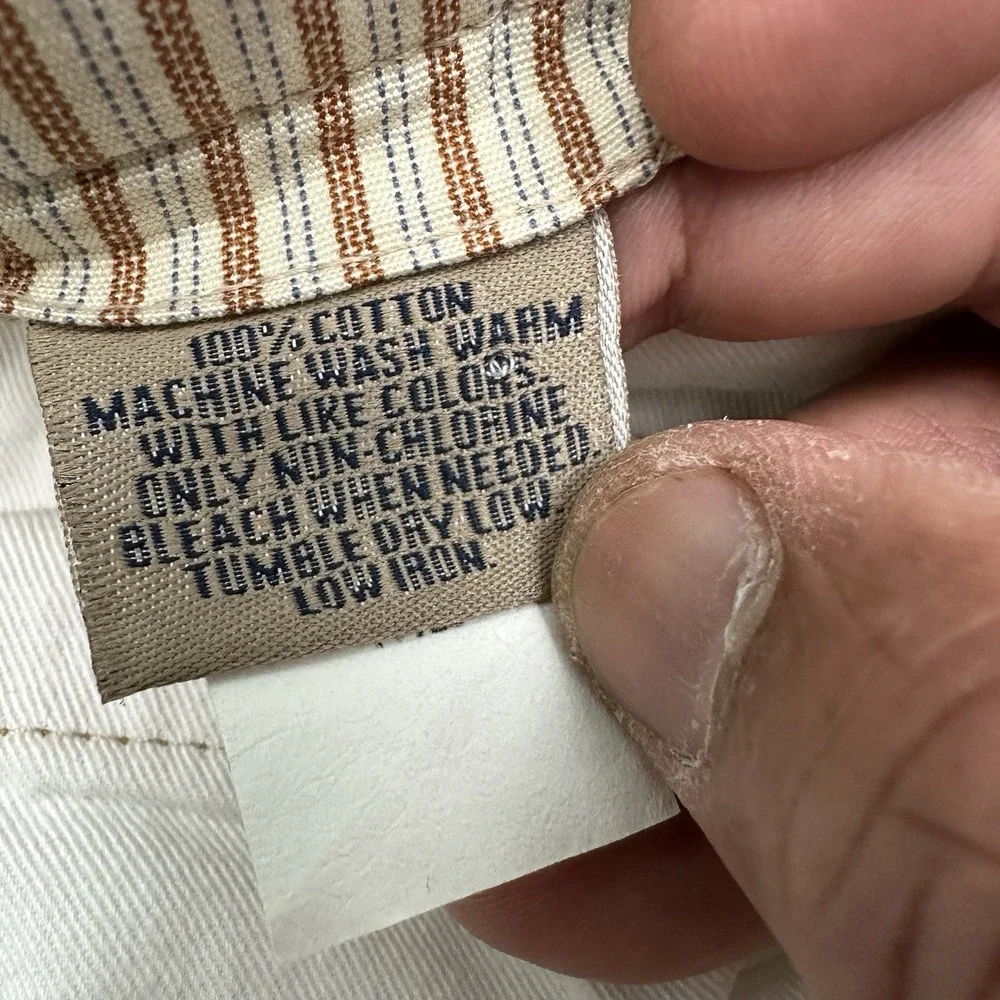 Bills Khakis Classic Fit Chino Pants Mens 42x30 Tan Khaki Made in USA Flat Front